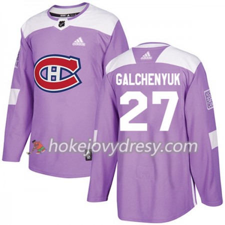 Pánské Hokejový Dres Montreal Canadiens Alex Galchenyuk 27 Adidas 2017-2018 Nachová Fights Cancer Practice Authentic